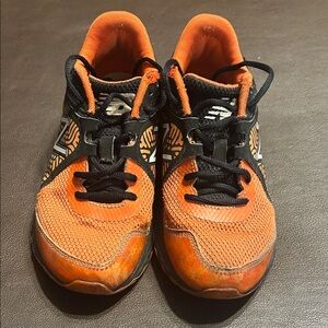 New Balance Orange and Black baseball Turf Shoes